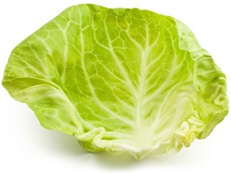 E Kabesblatt, deen um Hals applizéiert gëtt, hëlleft Schmerz wéinst Osteochodrose ze entlaaschten.